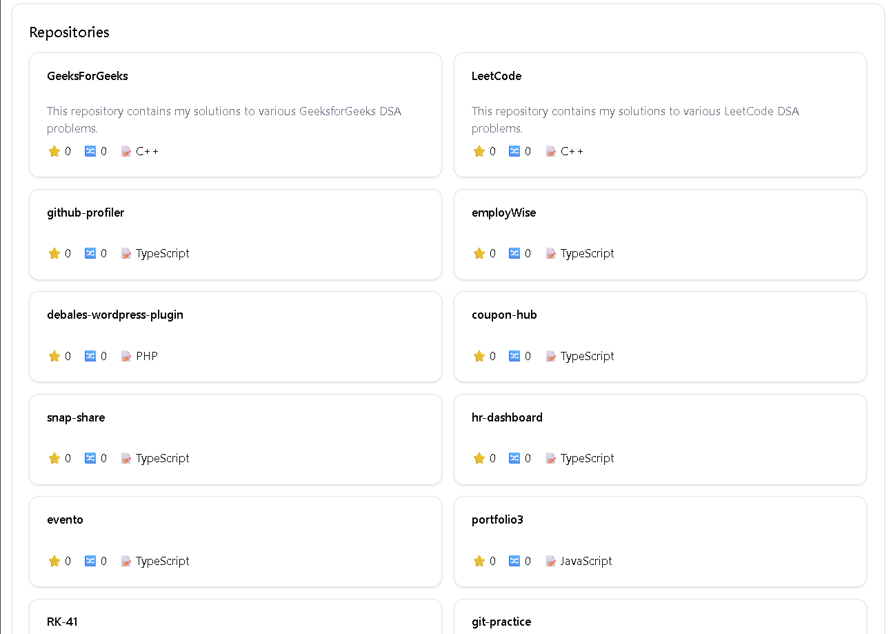 GitHub Profile Analyzer